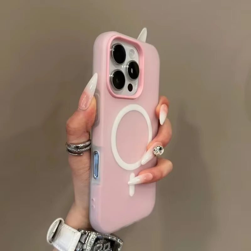 Luxury Candy Color 2 in 1 for Magsafe Case for Iphone 16 15 14 13 12 17 Pro Max plus Magnetic Wireless Charge Clear Matte Cover
